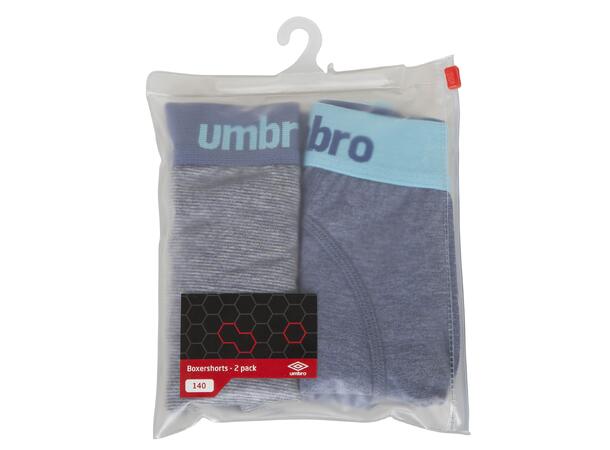 UMBRO Boxer 2pck Grå+Blå XL Boksershorts til herre i 2 farger